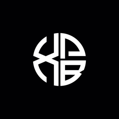 XPB logosu XPB simgesi XPB monogram XPB harfi minimalist daire düz modern soyut logo tasarımı