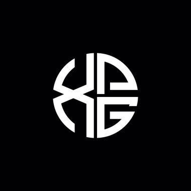 XPG logosu XPG simgesi XPG monogramı XPG harfi minimalist daire düz modern soyut logo tasarımı