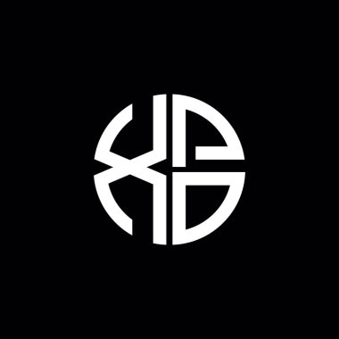 XPO logosu XPO simgesi XPO harfi XPO harfi minimalist daire düz modern soyut logo tasarımı