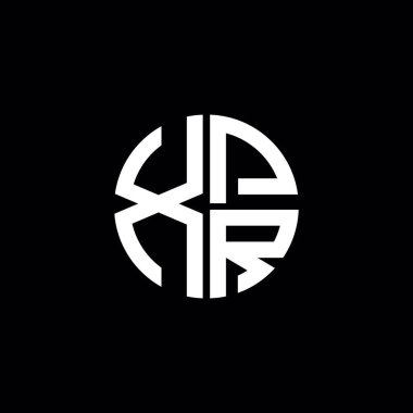 XPR logosu XPR monogramı XPR harfi minimalist Circle düz modern soyut logo tasarımı