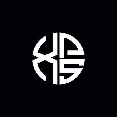 XPS logo XPS simgesi XPS monogram XPS harf minimalist daire düz modern soyut logo tasarımı