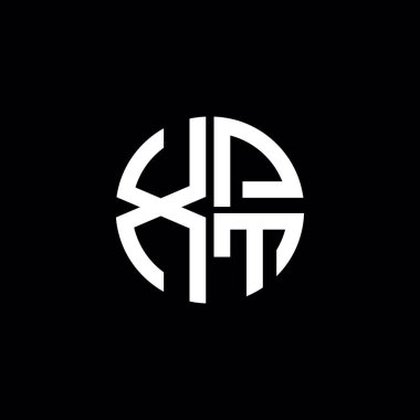 XPT logosu XPT başlığı XPT harfi minimalist daire düz modern logo tasarımı
