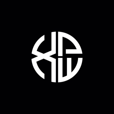 XPW logosu XPW simgesi XPW monogram XPW harf minimalist daire düz modern logo tasarımı