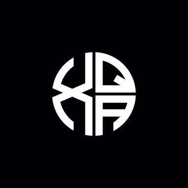 XQA logosu XQA simgesi XQA harfi XQA harfi minimalist daire düz modern soyut logo tasarımı