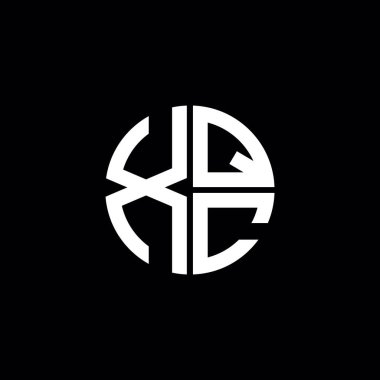 XQC logosu XQC simgesi XQC harfli minimalist daire düz modern soyut logo tasarımı