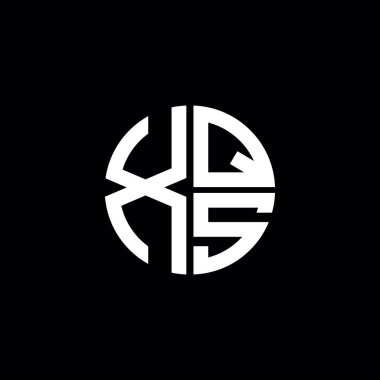 XQS logosu XQS simgesi XQS harfi XQS harfi minimalist daire düz modern soyut logo tasarımı
