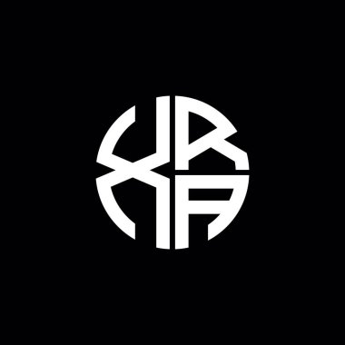 XRA logosu XRA monogramı XRA harfi minimalist daire düz modern soyut logo tasarımı