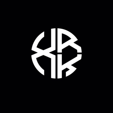 XRK logosu XRK simgesi XRK monogramı XRK harfi minimalist daire düz modern soyut logo tasarımı