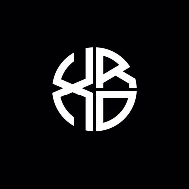 XRO logosu XRO simgesi XRO harfi XRO harfi minimalist daire düz modern soyut logo tasarımı