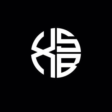 XSB logosu XSB simgesi XSB monogram XSB harfi minimalist daire düz modern soyut logo tasarımı