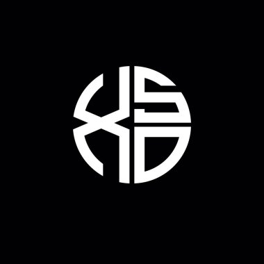 XSO logosu XSO simgesi XSO monogramı XSO harfi minimalist daire düz modern soyut logo tasarımı