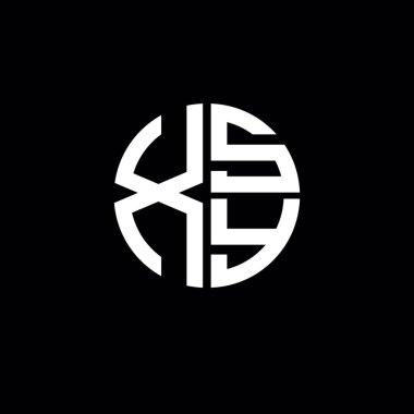 XSY logosu XSY simgesi XSY monogram XSY harf minimalist daire düz modern soyut logo tasarımı