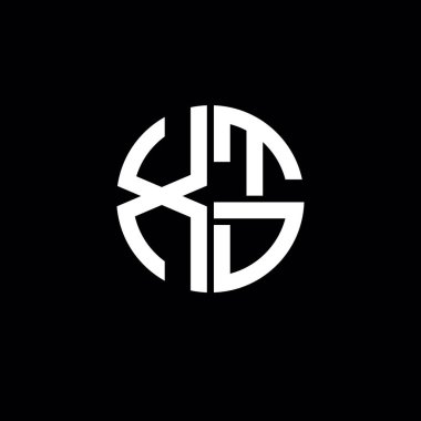 XTD logosu XTD simgesi XTD monogram XTD harf minimalist daire düz modern logo tasarımı