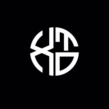 XTO logosu XTO simgesi XTO monogramı XTO harfi minimalist daire düz modern soyut logo tasarımı