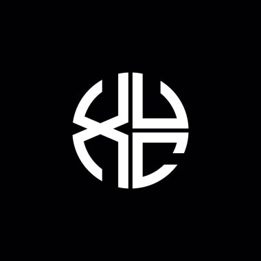 XUC logosu XUC simgesi XUC harfi XUC harfi minimalist daire düz modern soyut logo tasarımı