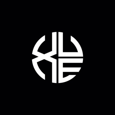XUE logosu XUE simgesi XUE harfli XUE minimalist daire düz modern soyut logo tasarımı