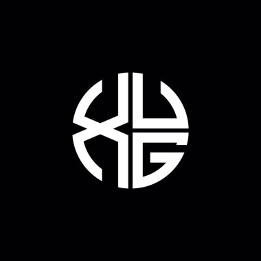 XUG logosu XUG simgesi XUG harfleri XUG harfi minimalist daire düz modern soyut logo tasarımı