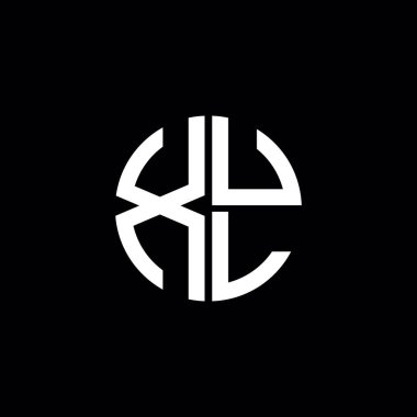 XUL logosu XUL simgesi XUL monogramı XUL harfi minimalist daire düz modern soyut logo tasarımı