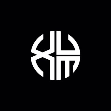XUM logosu XUM simgesi XUM monogram XUM harfi minimalist daire düz modern soyut logo tasarımı