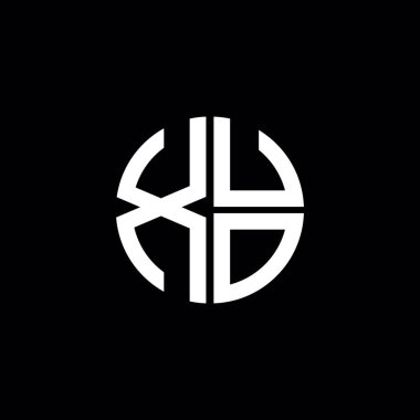 XUO logosu XUO simgesi XUO harfi XUO harfi minimalist daire düz modern soyut logo tasarımı