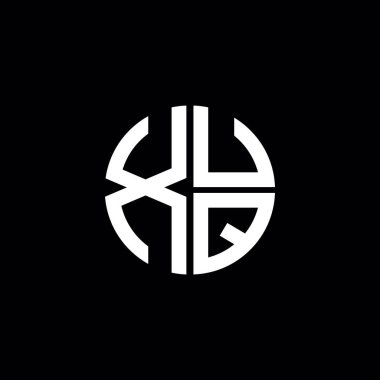 XUQ logosu XUQ simgesi XUQ harfleri XUQ harfi minimalist daire düz modern soyut logo tasarımı