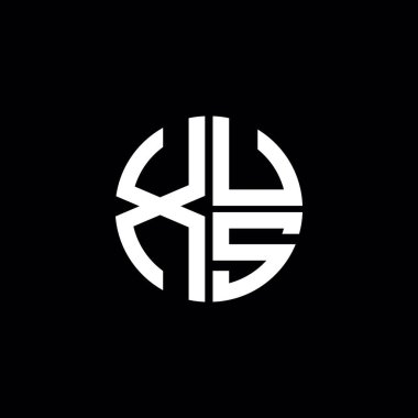 XUS logosu XUS simgesi XUS harfi XUS harfi minimalist daire düz modern soyut logo tasarımı