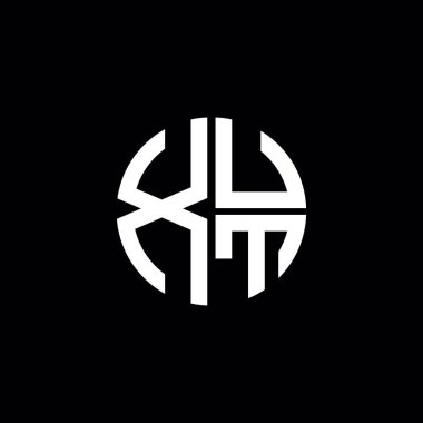 XUT logosu XUT simgesi XUT harfli XUT harfi minimalist daire düz modern soyut logo tasarımı