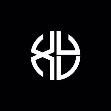 XUV logosu XUV simgesi XUV başlığı XUV harfi minimalist daire düz modern soyut logo tasarımı