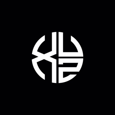 XUZ logosu XUZ simgesi XUZ simgesi XUZ harfi minimalist daire düz modern soyut logo tasarımı
