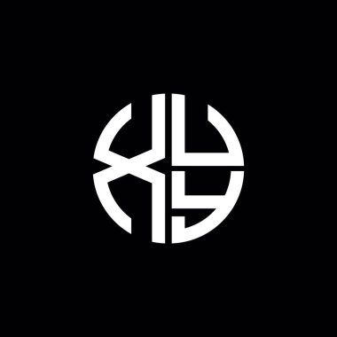 XUY logosu XUY simgesi XUY monogram XUY harf minimalist daire düz modern logo tasarımı