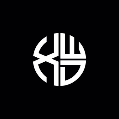 XWD logosu XWD simgesi XWD monogram XWD harf minimalist daire düz modern logo tasarımı