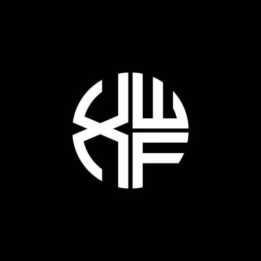 XWF logosu XWF monogramı XWF harfi minimalist daire düz modern logo tasarımı