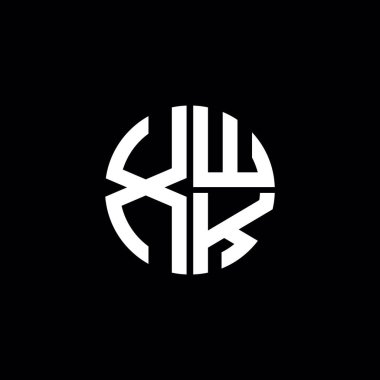 XWK logosu XWK simgesi XWK monogramı XWK harfi minimalist daire düz modern logo tasarımı