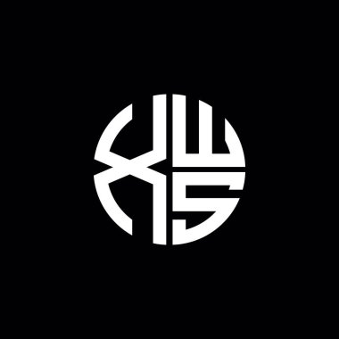 XWS logosu XWS simgesi XWS monogram XWS harfi minimalist daire düz modern soyut logo tasarımı