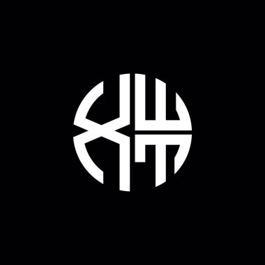 XWT logosu XWT simgesi XWT monogram XWT harf minimalist daire düz modern soyut logo tasarımı