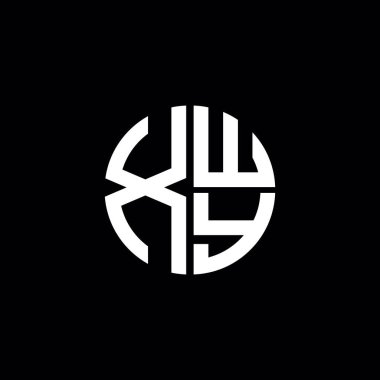 XWY logosu XWY simgesi XWY monogram XWY harf minimalist daire düz modern logo tasarımı