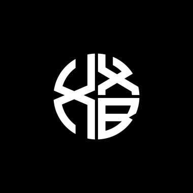 XXB logosu XXB simgesi XXB monogram XXB harf minimalist daire düz modern soyut logo tasarımı