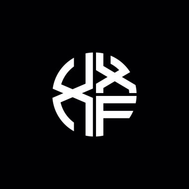XXF logosu XXF monogram XXF harf minimalist daire düz modern soyut logo tasarımı
