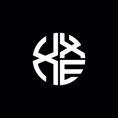XXE logosu XXE simgesi XXE harfi XXE minimalist daire düz modern soyut logo tasarımı
