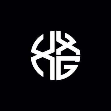 XXG logosu XXG simgesi XXG monogram XXG harf minimalist daire düz modern soyut logo tasarımı