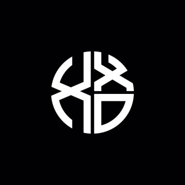 XXO logosu XXO simgesi XXO harfi XXO minimalist daire düz modern soyut logo tasarımı