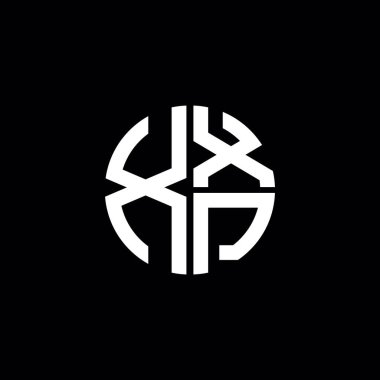 XXP logosu XXP simgesi XXP harfi XXP minimalist daire düz modern logo tasarımı