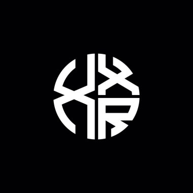 XXR logosu XXR monogram XXR harf minimalist daire düz modern soyut logo tasarımı