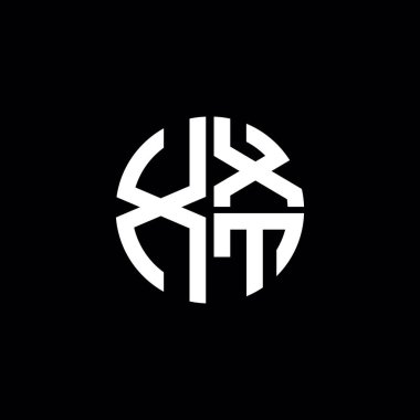 XXT logosu XXT monogram XXT harf minimalist daire düz modern logo tasarımı