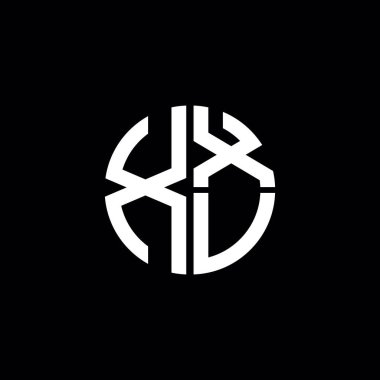 XXV logosu XXV simgesi XXV harfli minimalist daire düz modern soyut logo tasarımı