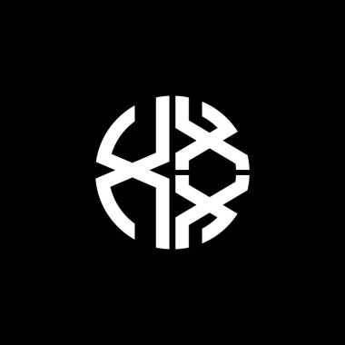 XXX logosu XXX simgesi XXX harfli minimalist daire düz modern soyut logo tasarımı
