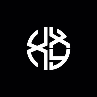 XXY logosu XXY simgesi XXY monogram XXY harf minimalist daire düz modern soyut logo tasarımı