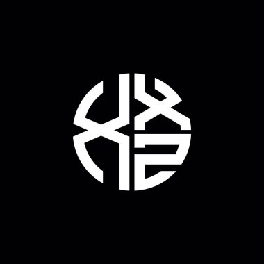 XXZ logosu XXZ simgesi XXZ harfi XXZ minimalist daire düz modern logo tasarımı