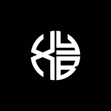 XYB logosu XYB simgesi XYB monogram XYB harf minimalist daire düz modern logo tasarımı