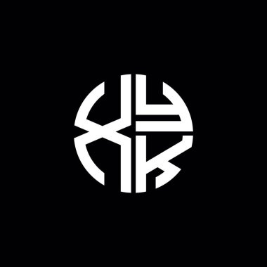 XYK logosu XYK simgesi XYK monogramı XYK harfi minimalist daire düz modern soyut logo tasarımı